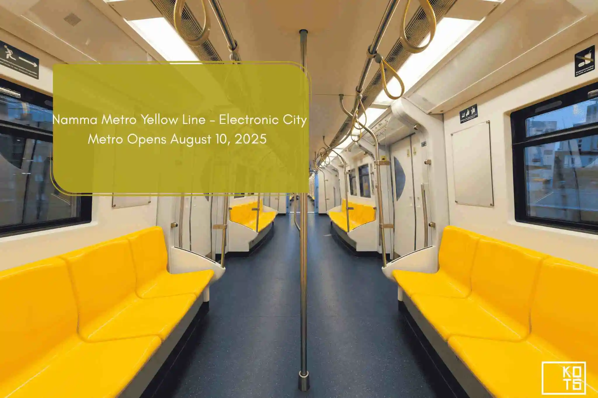 Namma Metro Yellow Line – Electronic City Metro Opens August 10, 2025